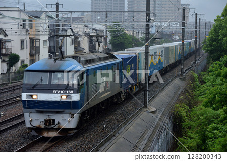 EF210-168 container freight train running on the Tokaido Line EF210-168 container freight train running on the Tokaido Line 128200343