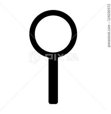 Magnifier Glass icon on transparent background, flat line design, vector illustration 128200372