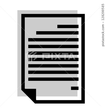 Document icon, on transparent background, flat line design, vector illustration Document icon, on transparent background, flat line design, vector illustration 128200585