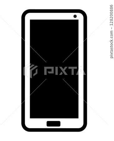 Smart Phone icon, on transparent background, flat line design, vector illustration 128200886