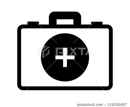 First Aid Kit icon, on transparent background, flat line design, vector illustration First Aid Kit icon, on transparent background, flat line design, vector illustration 128200897