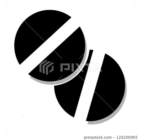 Drug Pills icon, on transparent background, flat line design, vector illustration Drug Pills icon, on transparent background, flat line design, vector illustration 128200905