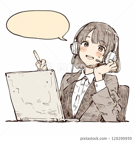 [對話泡泡] 明亮的客戶支援與對話泡泡 128200930