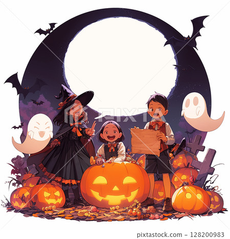 [對話泡泡] 有趣的萬聖節背景，有留言空間 128200983