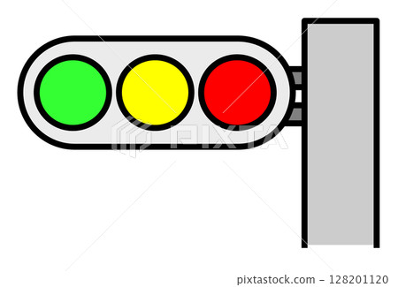 Illustration of a traffic light to prevent traffic accidents by driving safely and observing manners 128201120