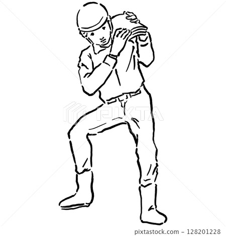 Ukiyo-e style artisan line drawing_12 Ukiyo-e style artisan line drawing_12 128201228