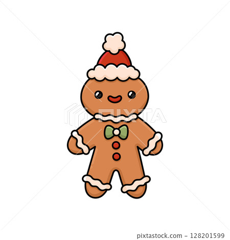Christmas gingerbread man. Cartoon character Christmas gingerbread man. Cartoon character 128201599