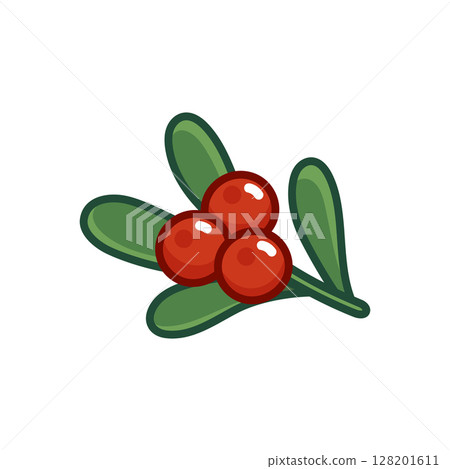 Merry Christmas holly berries on ilex branch Merry Christmas holly berries on ilex branch 128201611