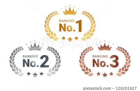 Ranking icon top 3 vector material Ranking icon top 3 vector material 128201927