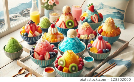 A stylish and colorful shaved ice party A stylish and colorful shaved ice party 128202000