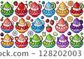 Colorful shaved ice pattern 128202003