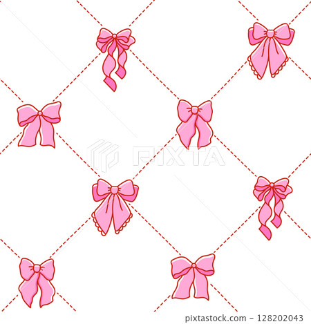 Classic rhombus grid seamless pattern 128202043