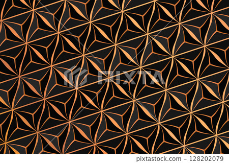 Geometric seamless pattern with gold and colorful elements. Luxury background. Ornamental wallpaper detail of mosaic. Art Deco invitation greeting Design. Vector illustration Geometric seamless pattern with gold and colorful elements. Luxury background. Ornamental wallpaper detail of mosaic. Art Deco invitation greeting Design. Vector illustration 128202079