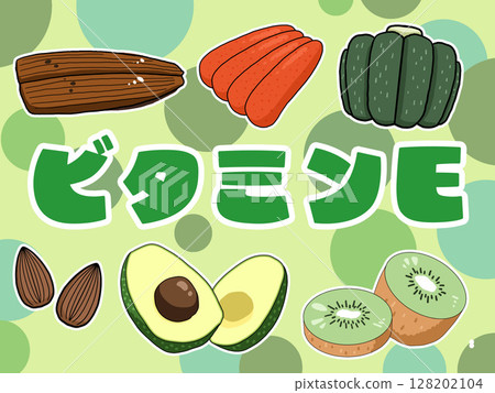 Vitamin E image illustration (with background) 128202104