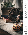 Halloween pumpkins and little pumpkins 128202244