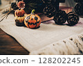 Halloween pumpkins and little pumpkins 128202245