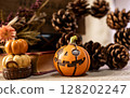 Halloween pumpkins and little pumpkins 128202247