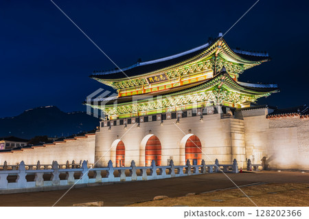 首爾光化門的夜晚 128202366