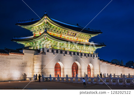首爾光化門的夜晚 128202522