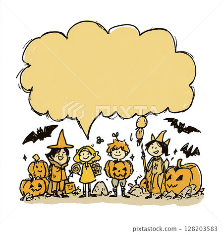 [對話泡泡] 孩子們在享受「不給糖就搗蛋」的樂趣，並留有留言空間 128203583