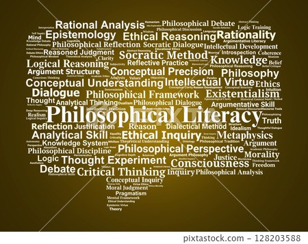 Philosophical Literacy Word Cloud. Core Concepts Of Reasoning Ethics And Inquiry 128203588