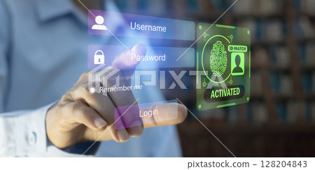 concept of using Passkey instead of a code set for maximum security Biometric Lock 128204843