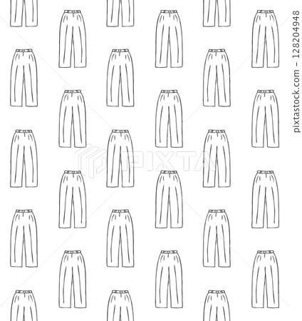 Vector seamless pattern of hand drawn trousers 128204948