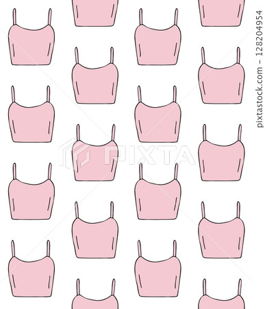 Vector seamless pattern of hand drawn top t shirt 128204954