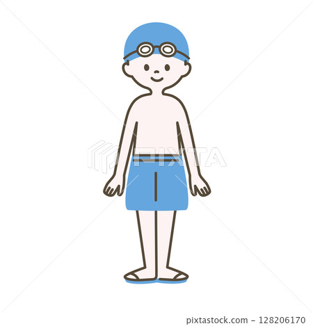 穿著泳衣帶泳帽的兒童_2 穿著泳衣帶泳帽的兒童_2 128206170