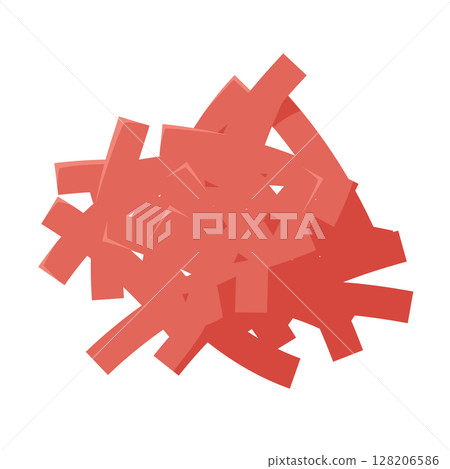 Red pickled ginger illustration 128206586