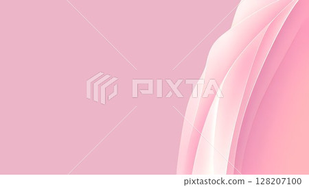 Abstract Pink Gradient Background with Flowing Curves 128207100