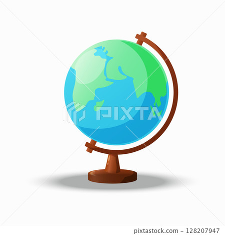 Vector illustration of world globe with stand isolated on white background Vector illustration of world globe with stand isolated on white background 128207947