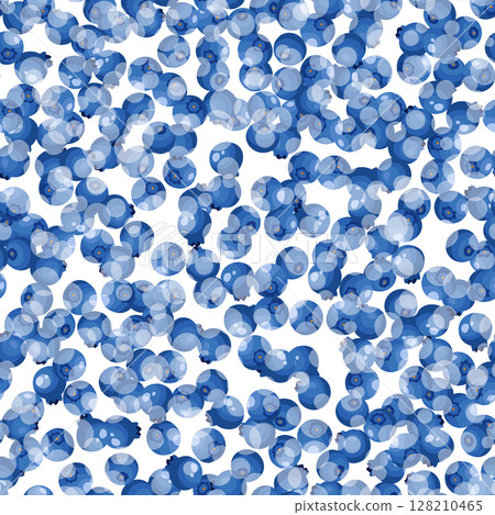 Seamless pattern with blueberry on white background. Natural fresh ripe tasty blueberries. Vector illustration for background, packaging, textile, fabric and various other designs Seamless pattern with blueberry on white background. Natural fresh ripe tasty blueberries. Vector illustration for background, packaging, textile, fabric and various other designs 128210465