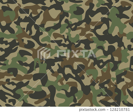 Camouflage pattern background seamless illustration 128210781