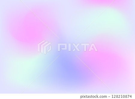 Holographic gradient background. Trendy neon pink, purple, turquoise colors, soft blurry background. Vector 128210874