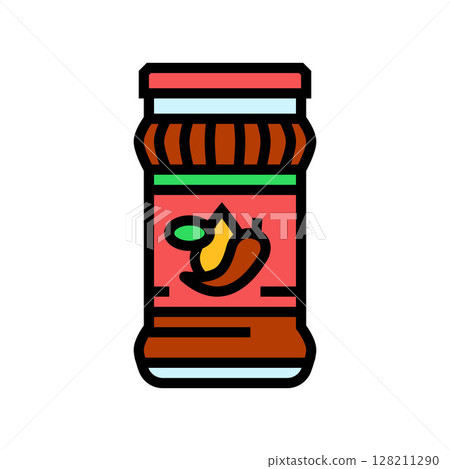 chili oil condiment color icon vector illustration 128211290