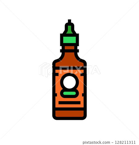 sriracha condiment color icon vector illustration 128211311