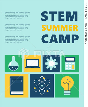 STEM Summer Camp Science Education Banner STEM Summer Camp Science Education Banner 128211336