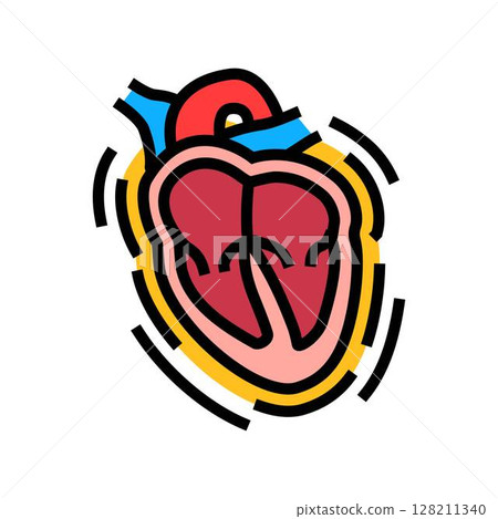 endocarditis cardiology disease color icon vector illustration endocarditis cardiology disease color icon vector illustration 128211340