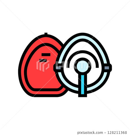 cardiopulmonary resuscitation mask color icon vector illustration 128211368