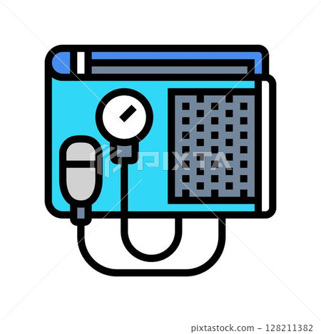 sphygmomanometer cardiology accessories color icon vector illustration sphygmomanometer cardiology accessories color icon vector illustration 128211382