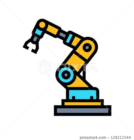 robotic arm ai integration color icon vector illustration robotic arm ai integration color icon vector illustration 128211544