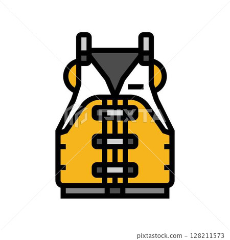 personal flotation device pfd color icon vector illustration personal flotation device pfd color icon vector illustration 128211573