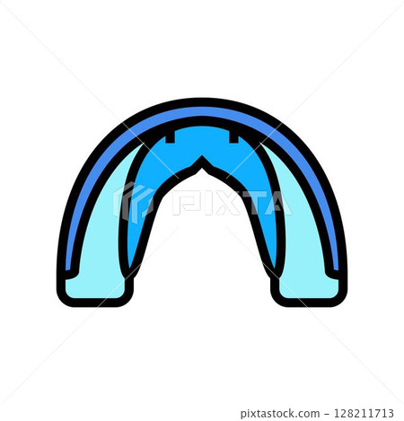 mouth guard orthodontist color icon vector illustration 128211713