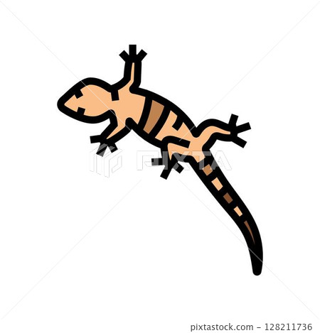 gecko climbing pet home color icon vector illustration 128211736