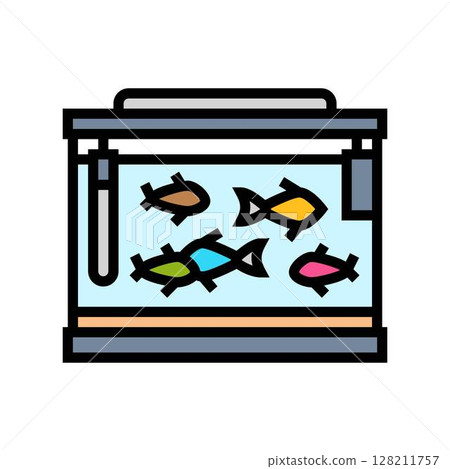 aquarium pet home color icon vector illustration aquarium pet home color icon vector illustration 128211757