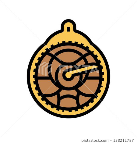 astrolabe geographical discoveries color icon vector illustration 128211787