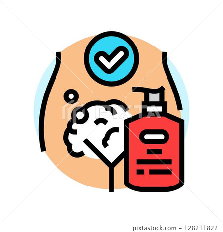 use an intimate wash for sensitive areas color icon vector illustration use an intimate wash for sensitive areas color icon vector illustration 128211822