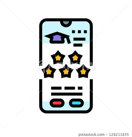 peer feedback education platform color icon vector illustration peer feedback education platform color icon vector illustration 128211835