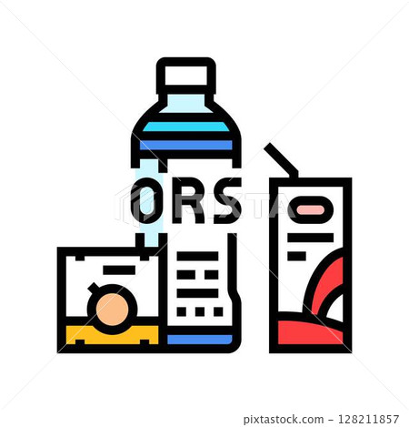 drinking oral rehydration solution color icon vector illustration 128211857